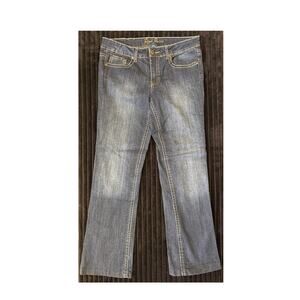 Royal Premium Women's Jeans SZ 6 Dark Denim Jeweled Embroidered Pockets